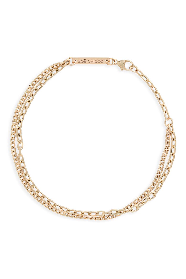 Double Chain Bracelet, Main, color, YELLOW GOLD