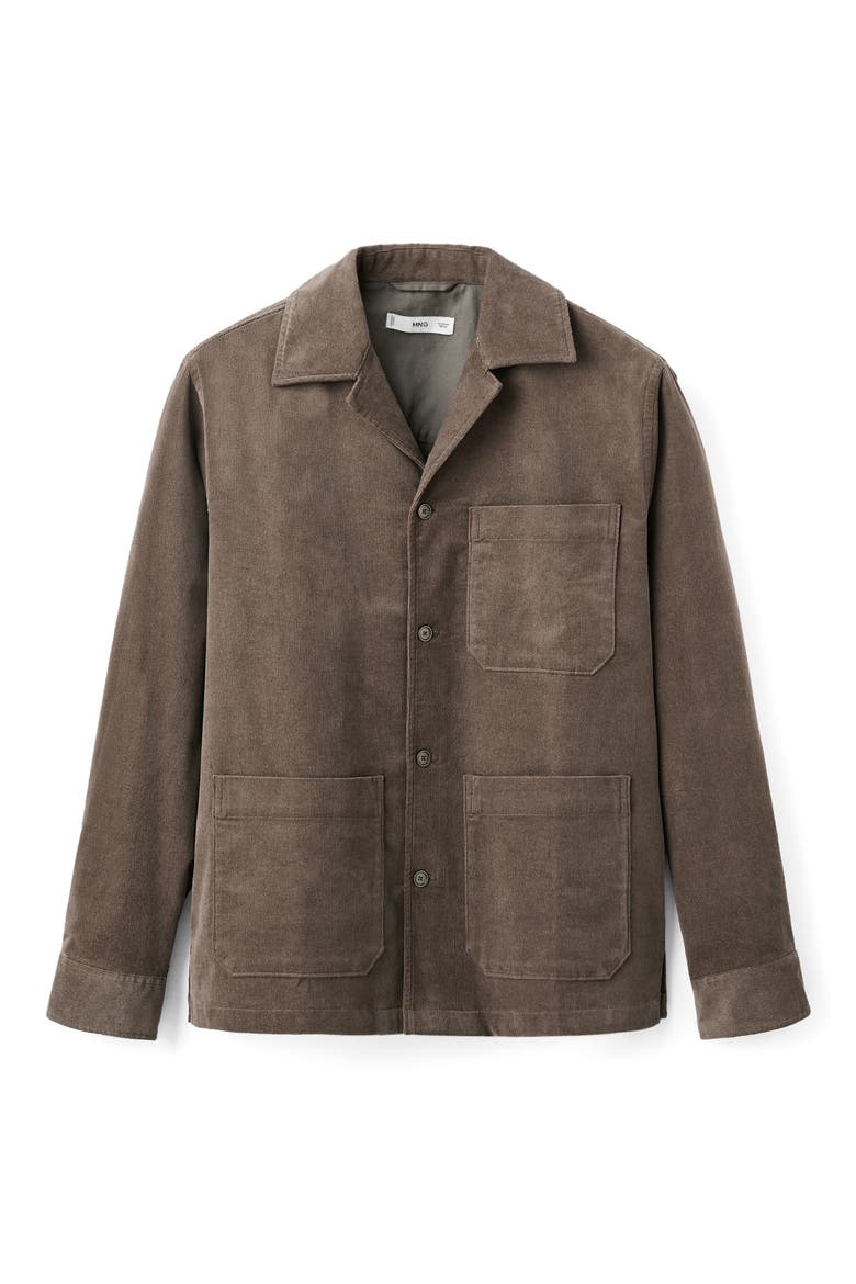Regular Fit Corduroy Overshirt, Alternate, color, MINK GREY