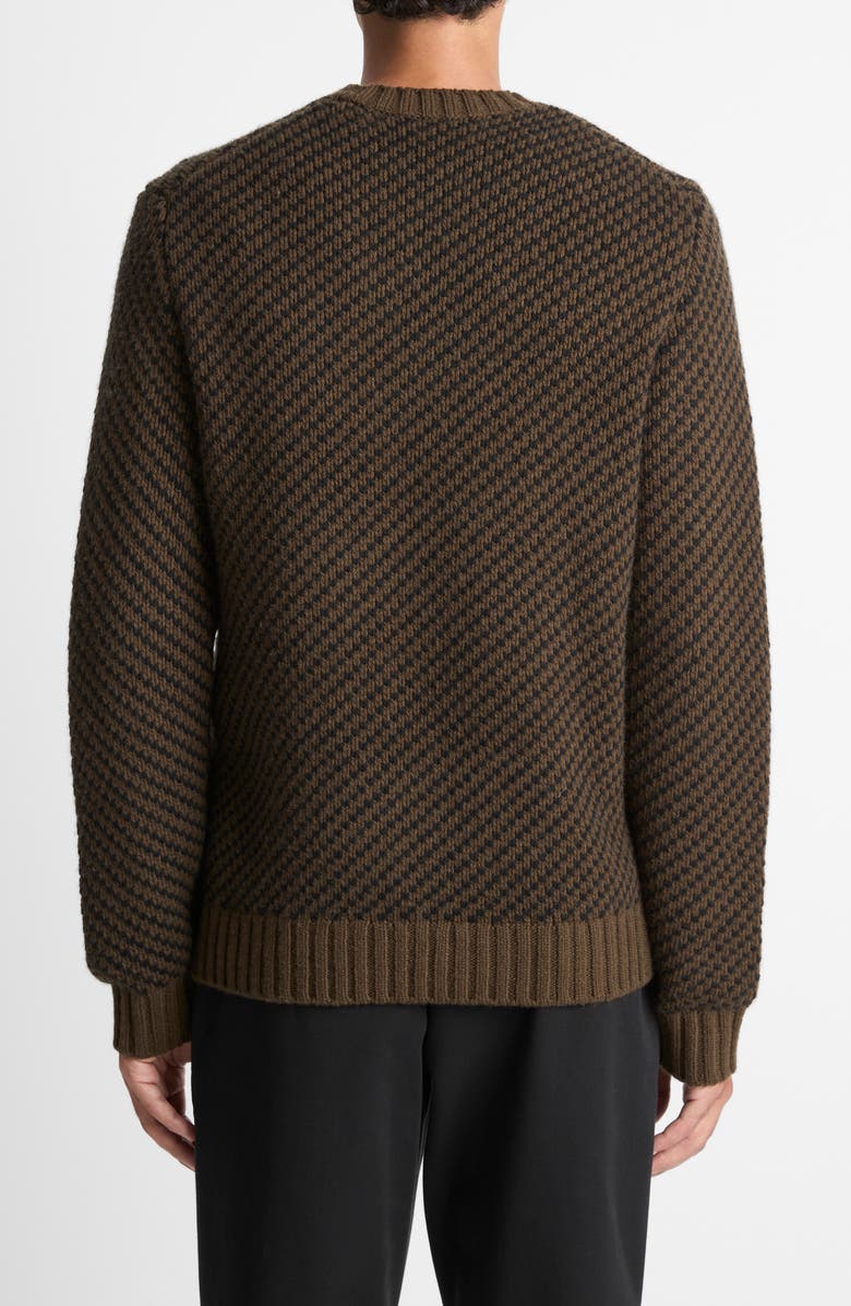 Vince Bird's Eye Wool & Cashmere Sweater, Alternate, color, Dark Roast