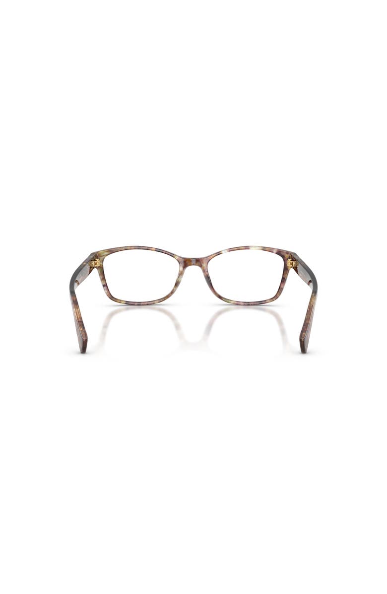COACH 51mm Rectangle optical glasses, Alternate, color, Brown
