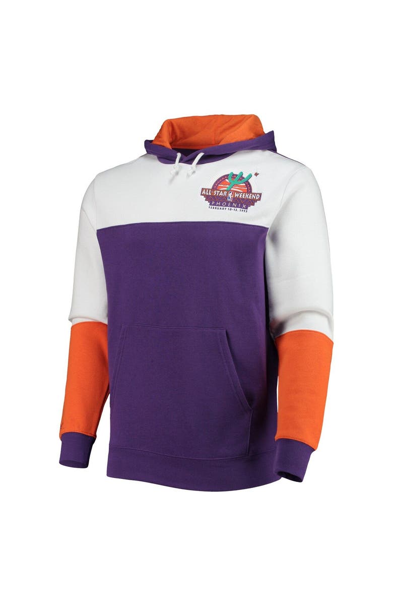 Mitchell & Ness Men's Mitchell & Ness Purple NBA Hardwood Classics 1995 All-Star Game Colorblock Fusion Pullover Hoodie, Alternate, color, Purple