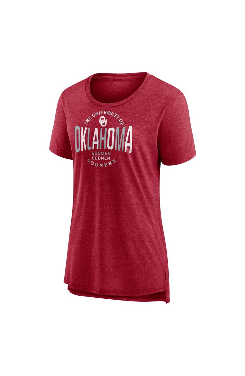 FANATICS Women's Fanatics Crimson Oklahoma Sooners True Classics Break It Down Tri-Blend T-Shirt, Alternate, color, Crimson