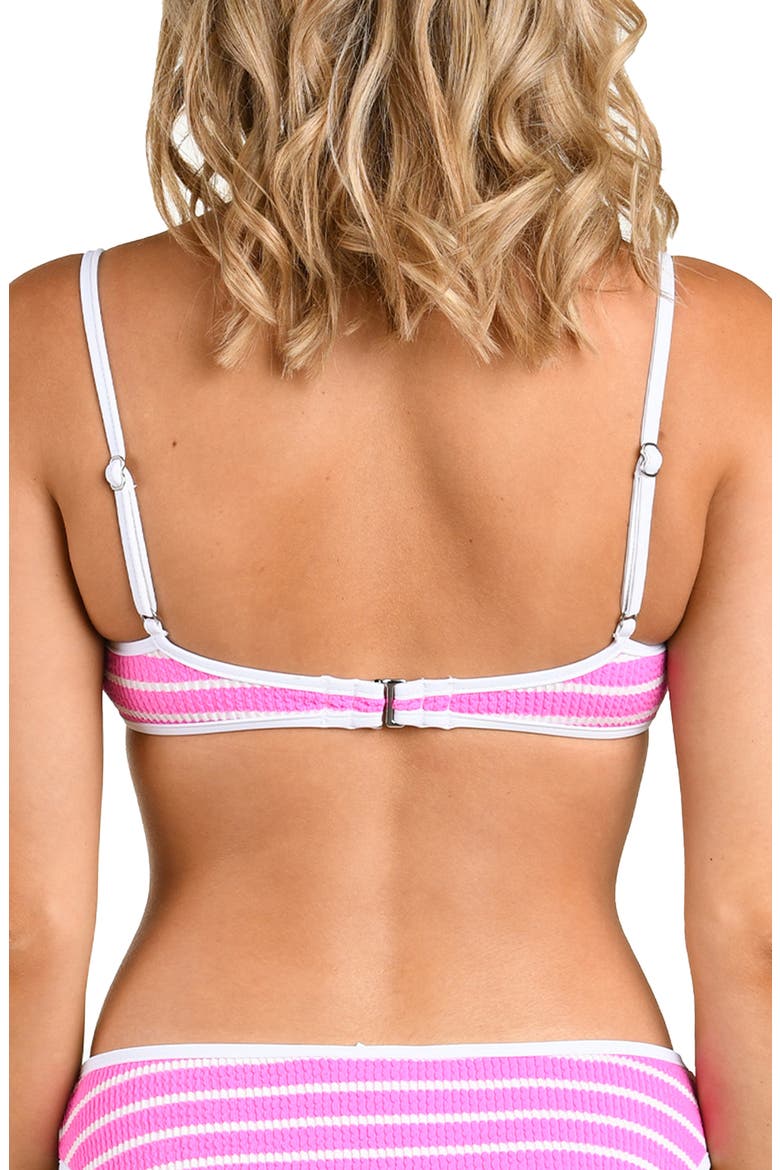 Brenton Petal Cutout Bikini Top, Alternate, color, POP PINK