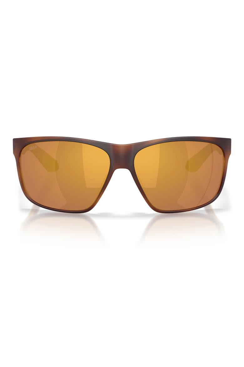 Trades 60mm Polarized Square Sunglasses, Main, color, TORTOISE / GOLD MIRROR 580P