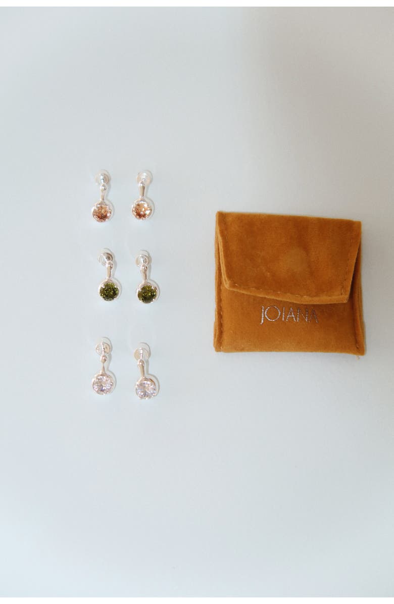 Joiana Jewelry The Clement Earrings, Alternate, color, Crystal / White Silver