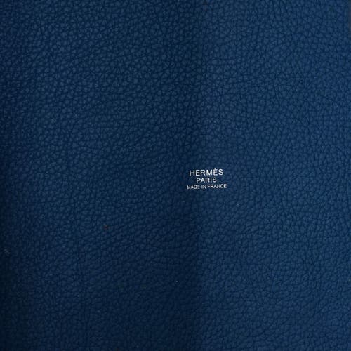 Pre-owned Hermes Hermes Picotin Lock Bag Clemence Gm In Blue