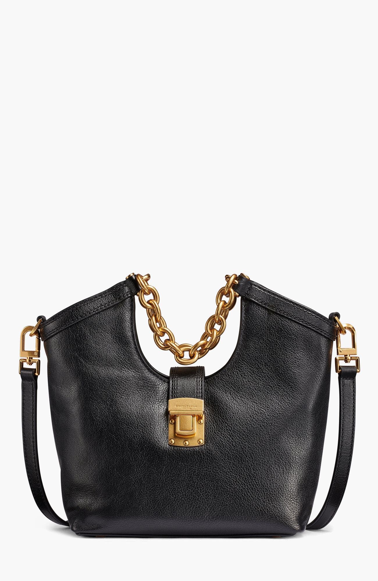 Small Leno Tote, Main, color, Black/Gold