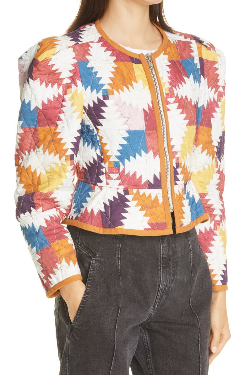 Isabel Marant Étoile Hafileal Quilted Cotton Jacket, Alternate, color, 