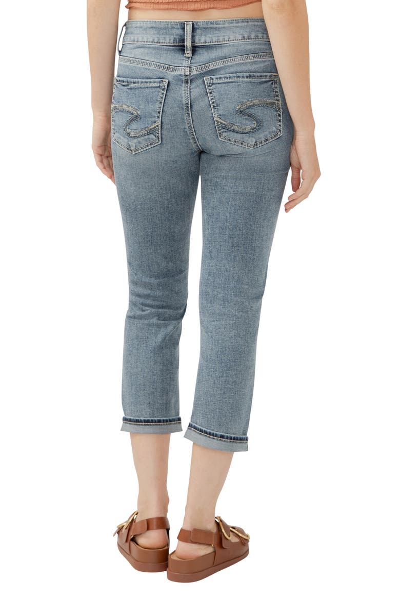 Suki Curvy Mid Rise Capri Jeans, Alternate, color, INDIGO