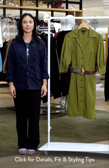 【Donna Karan New York】Linen Belted Shirtdress Donna Karan New York Belted Linen Blend Shirtdress | Nordstrom