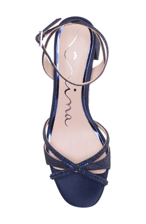 Nina Bracha Ankle Strap Sandal In Blue