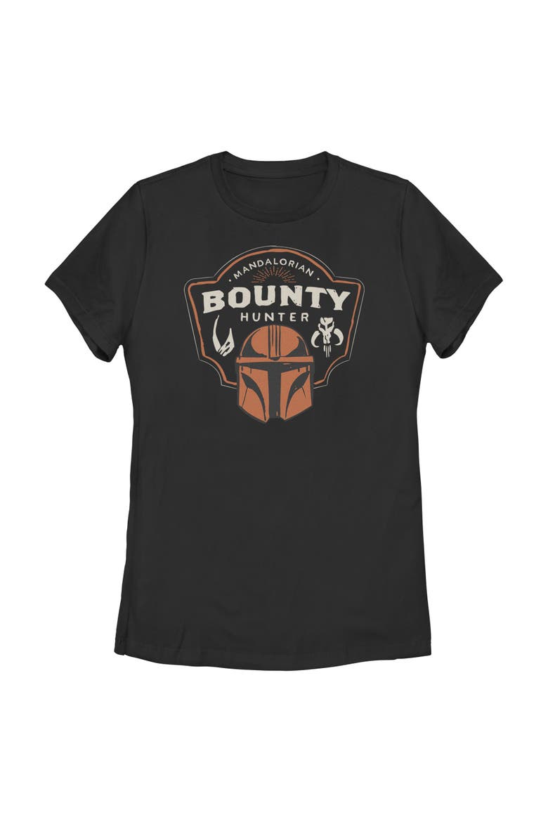 Women's Star Wars The Mandalorian and Grogu Bounty Hunter Logo  Graphic T-Shirt, Main, color, Black
