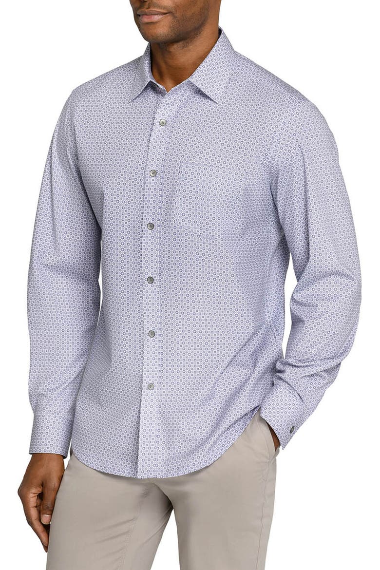 Geo Reworked Button Up Shirt, Alternate, color, GREY
