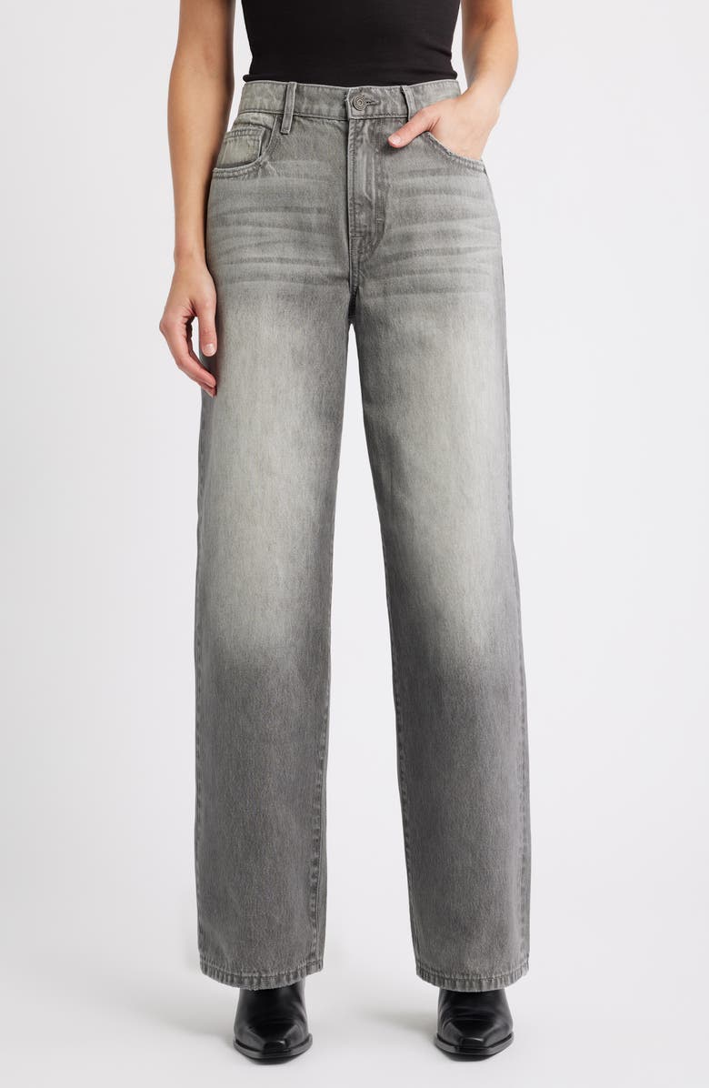 HIDDEN JEANS Oversize Baggy Wide Leg Jeans, Main, color, Grey