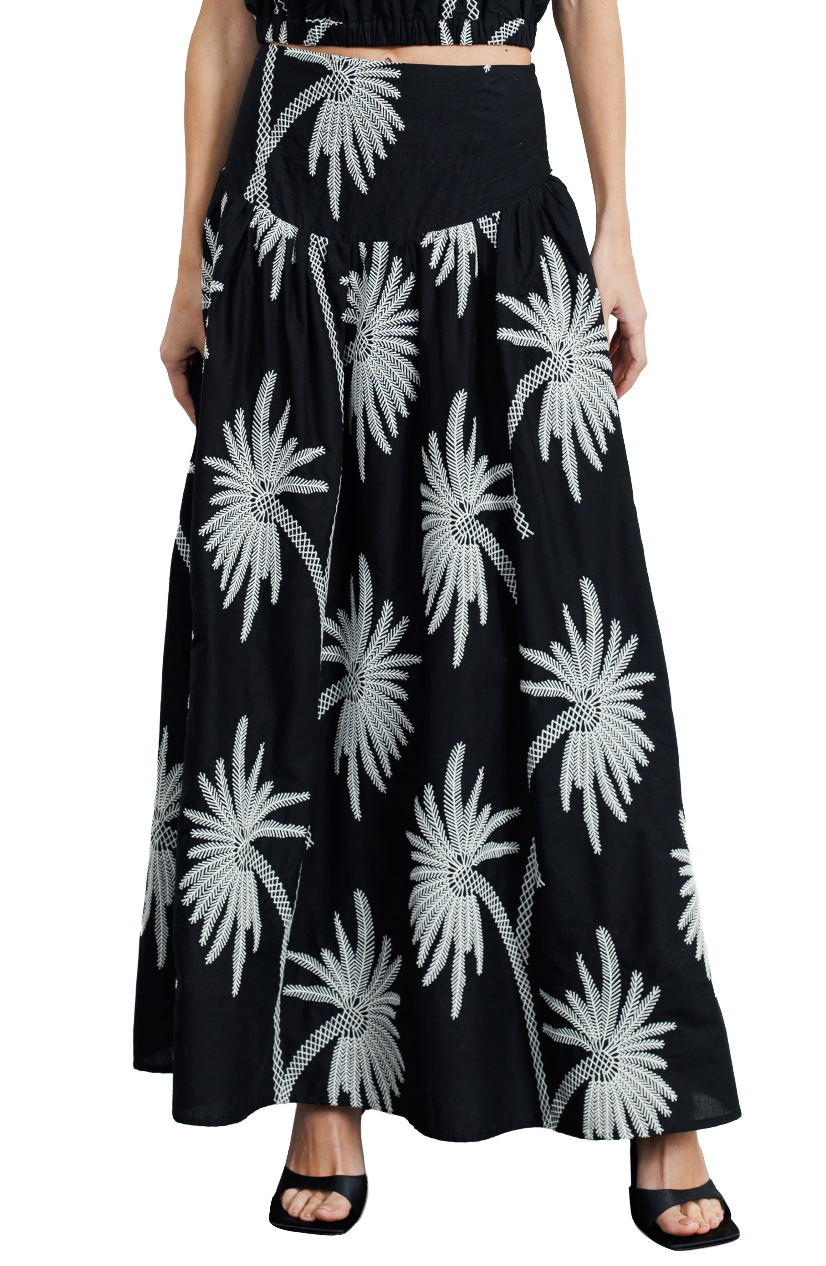 CIEBON Maeve Print Maxi Skirt