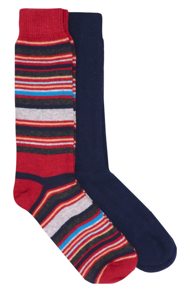 Lorenzo Uomo 2-Pack Cashmere Blend Crew Socks, Main, color, 