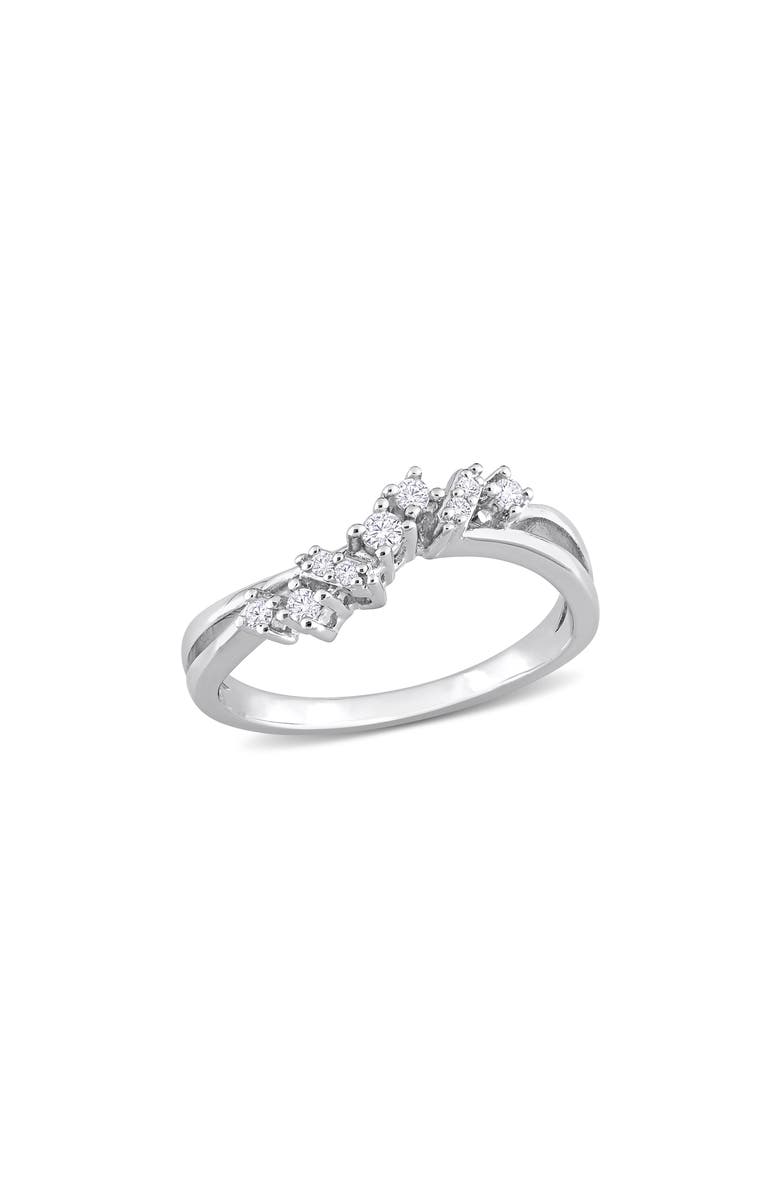 DELMAR Wavy Diamond Ring - 0.17ct., Main, color, Silver