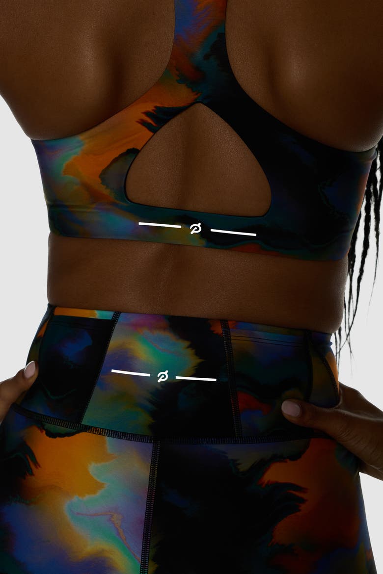 PaceForm Long Line Racer Front Bra, Alternate, color, Heatmap Print