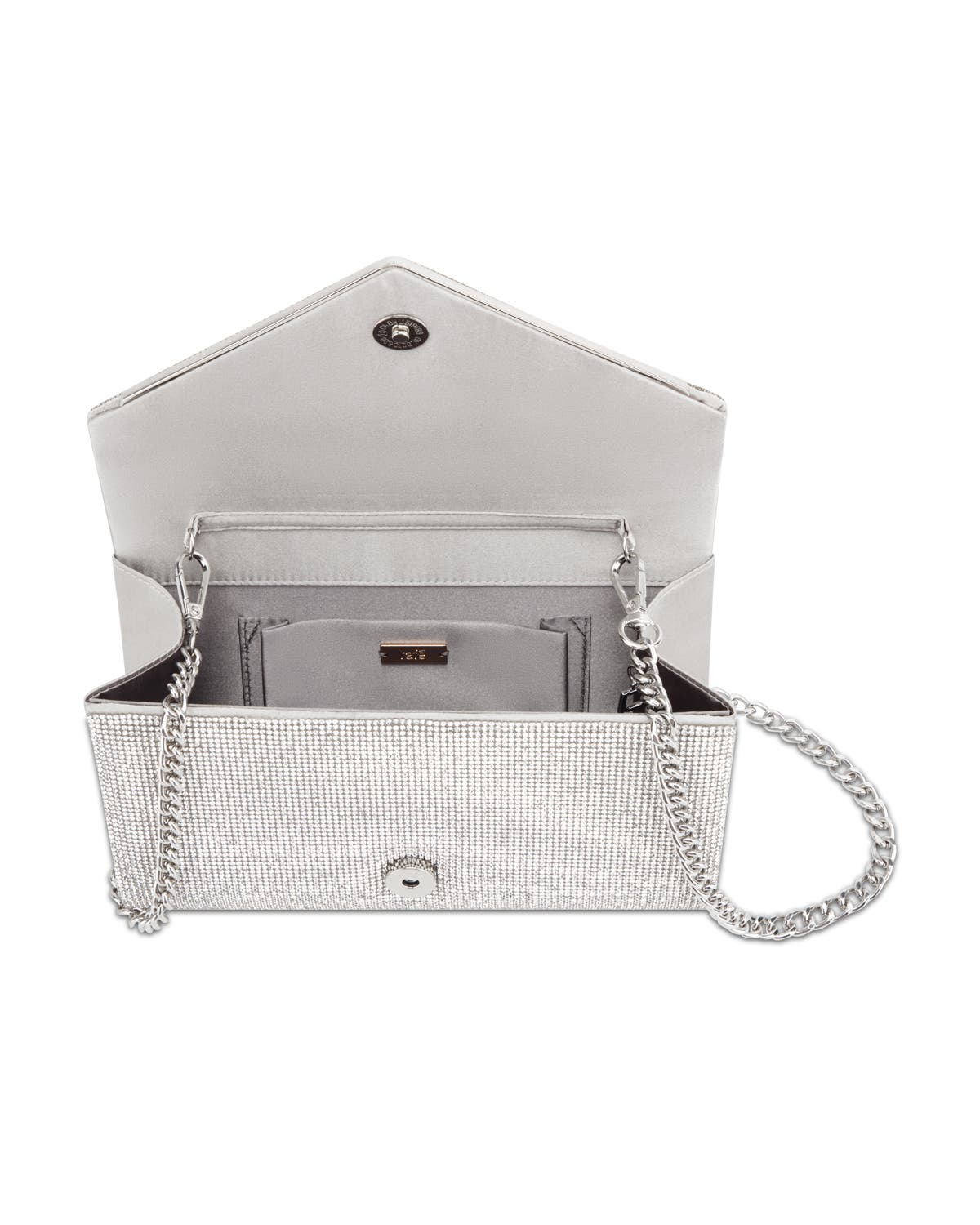 Rafe New York Candy Diamante Envelope Clutch, Alternate, color, Silver