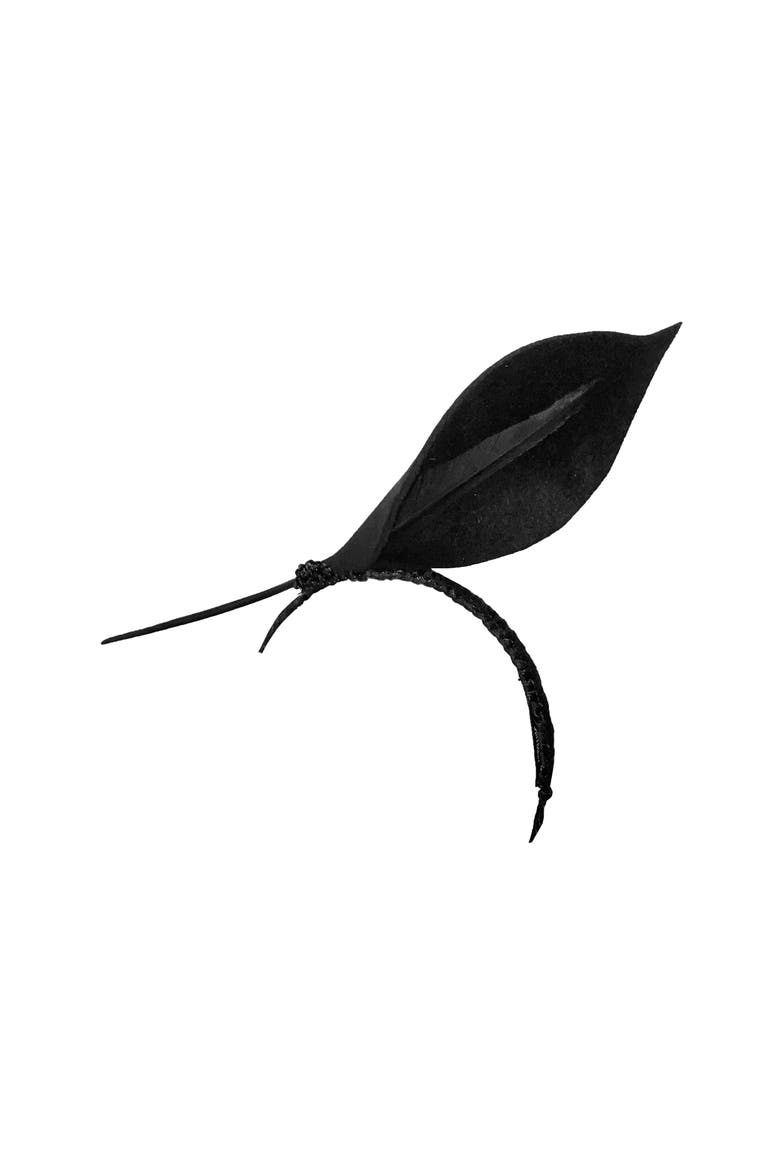 Calla Felt Headband, Main, color, Black
