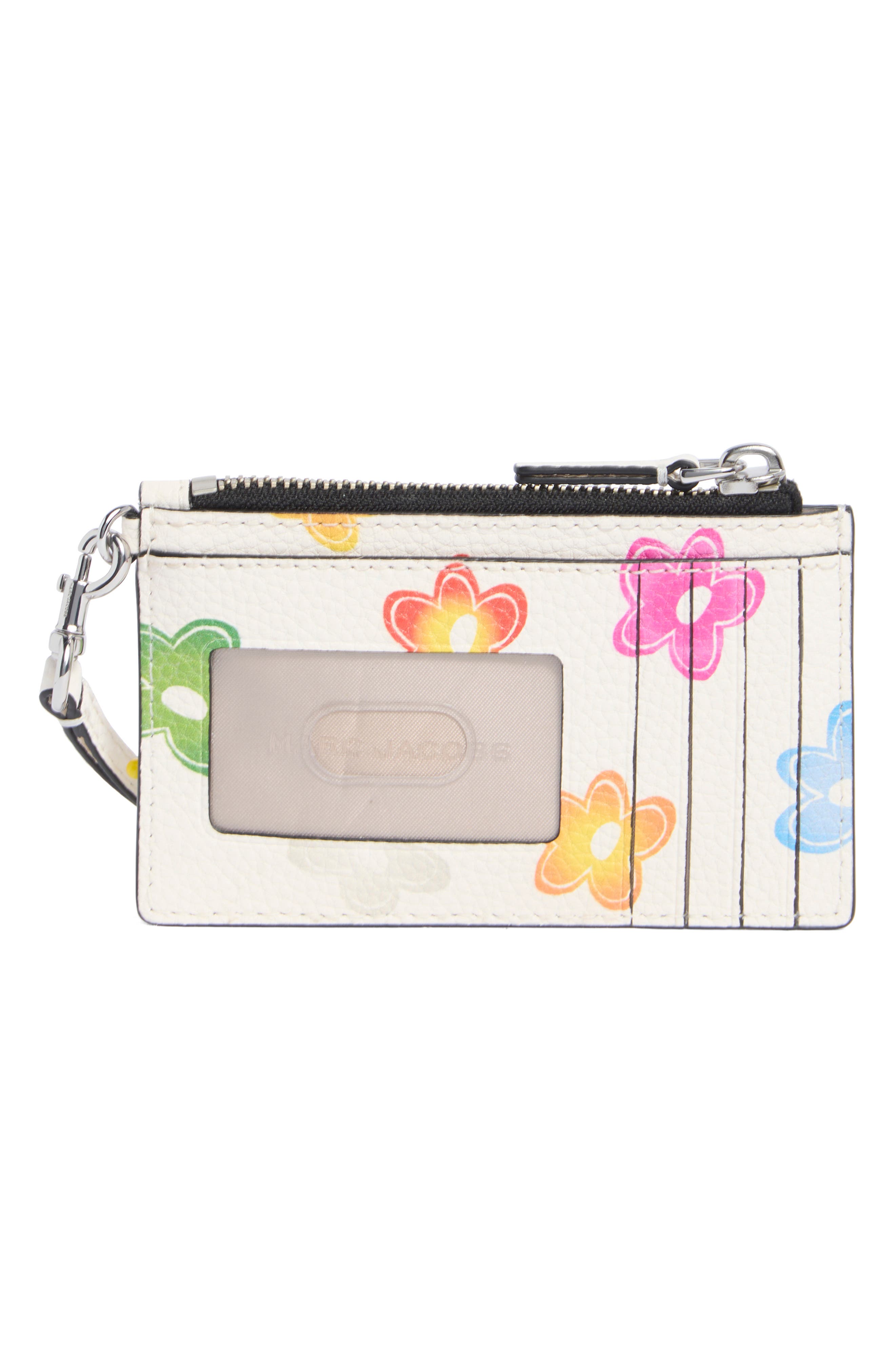 Floral Print Wristlet, Alternate, color, WHITE MULTI