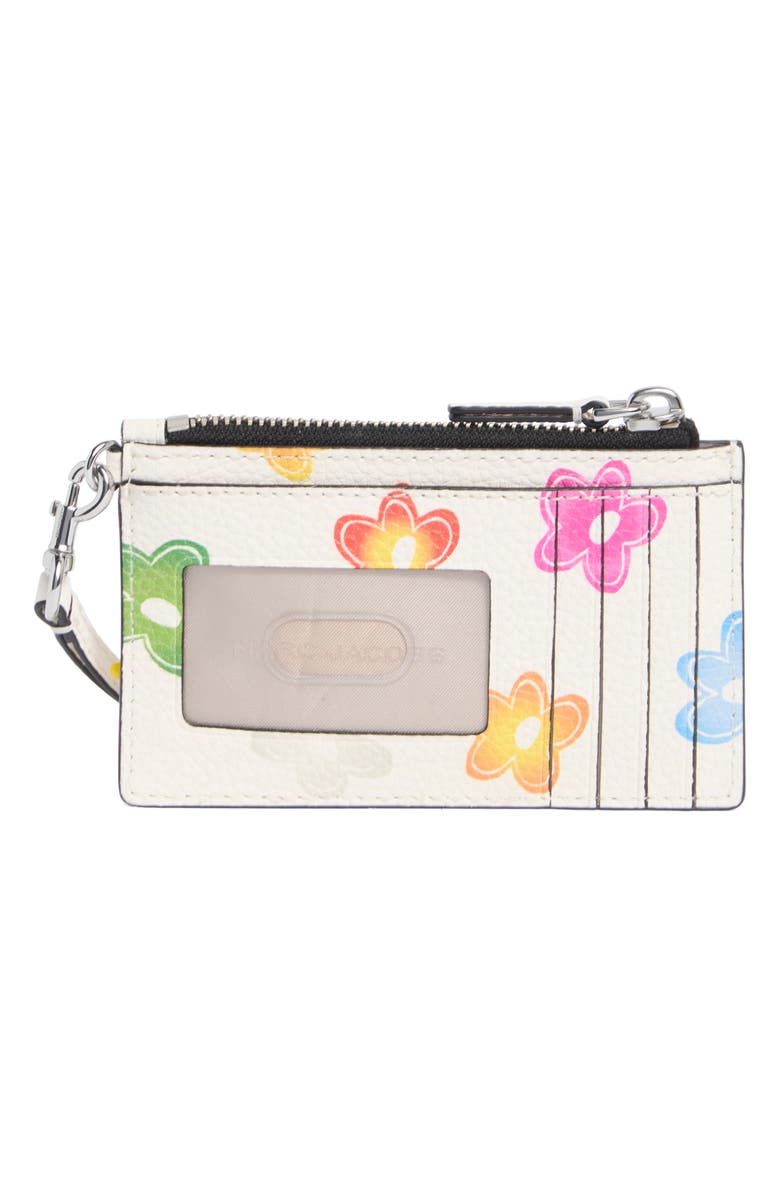 Marc Jacobs Floral Print Wristlet, Alternate, color, White Multi