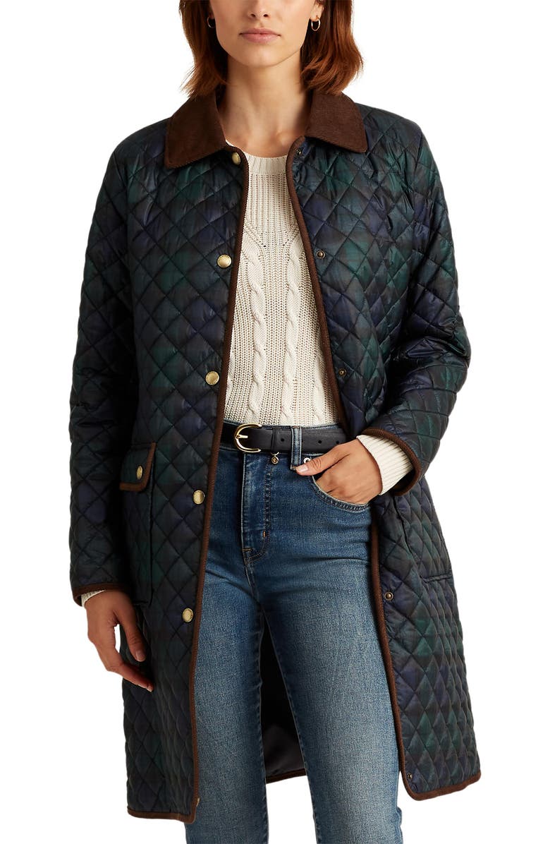Lauren Ralph Lauren Diamond Quilted Coat, Alternate, color,