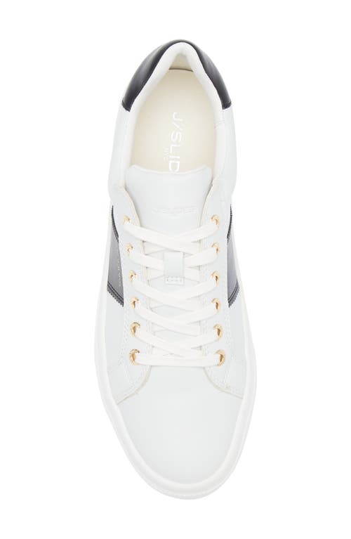 Jslides Gilda Platform Sneaker In White/black
