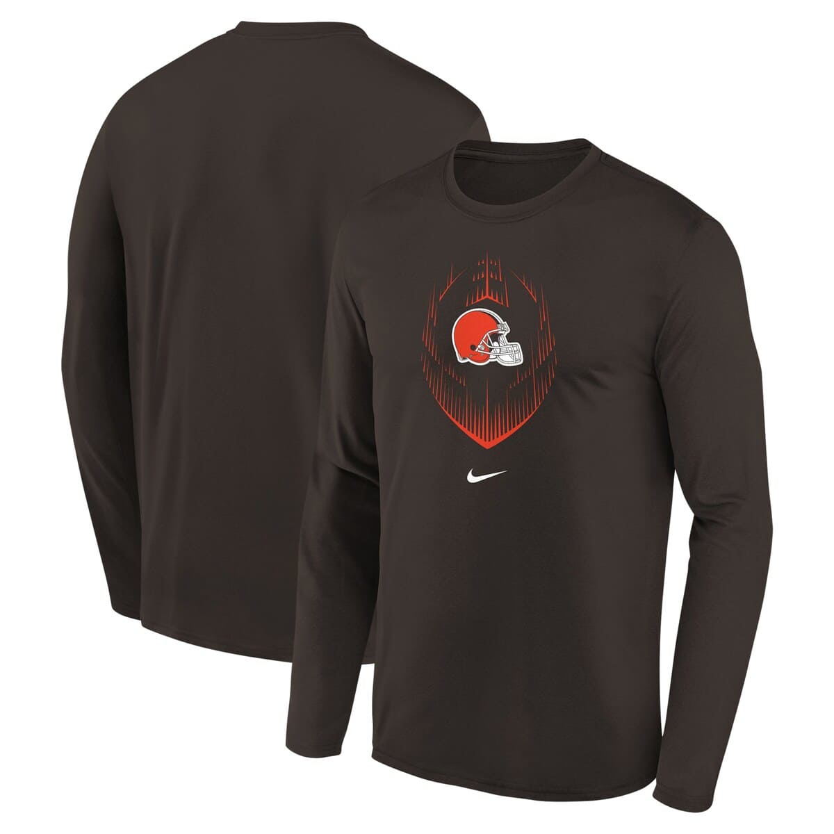 Nike Youth Nike Brown Cleveland Browns Legend Icon Long Sleeve T-Shirt ...