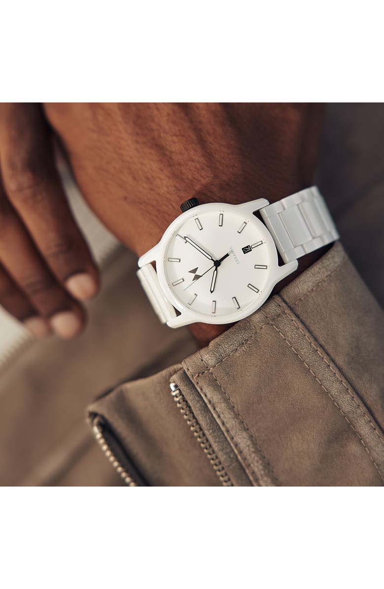 MVMT Classic II Ceramic Bracelet Watch, 44mm, Alternate, color, 