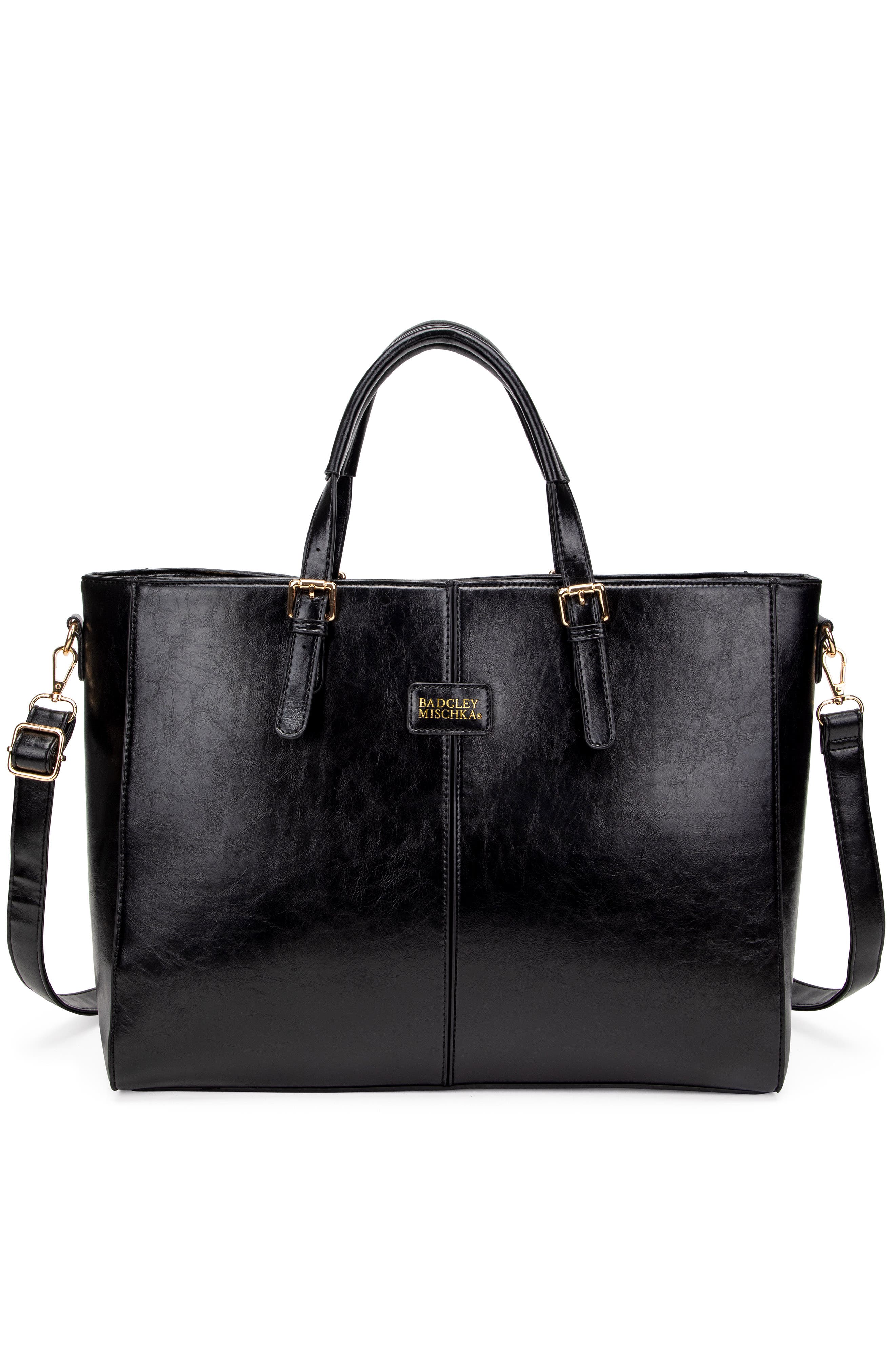 BADGLEY MISCHKA Julia Vegan Leather Weekender Duffel Bag, Main, color, 