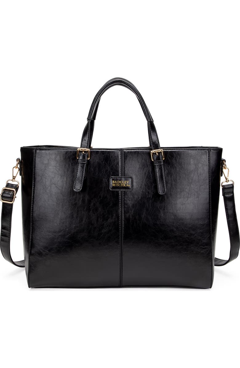 BADGLEY MISCHKA Julia Vegan Leather Weekender Duffel Bag, Main, color,