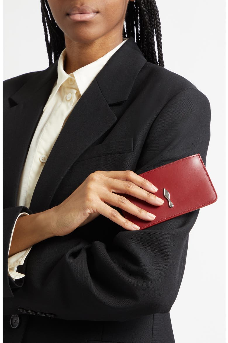 Bettina Leather Zip Card Case, Alternate, color, R959 EMPIRE/ SILVER