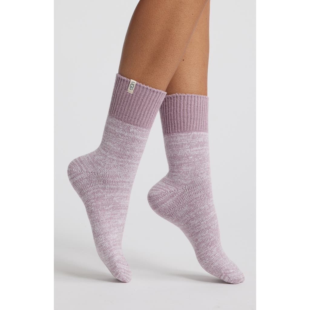 Ugg(r) Rib Slouchy Quarter Socks In Purple