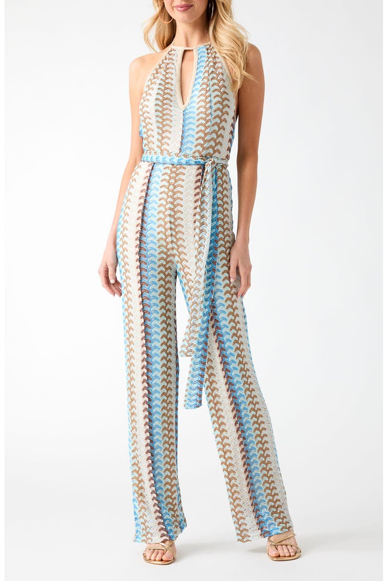 Gianna Fearne Sleeveless Wide Leg Jumpsuit, Main, color, OPEN WHITE