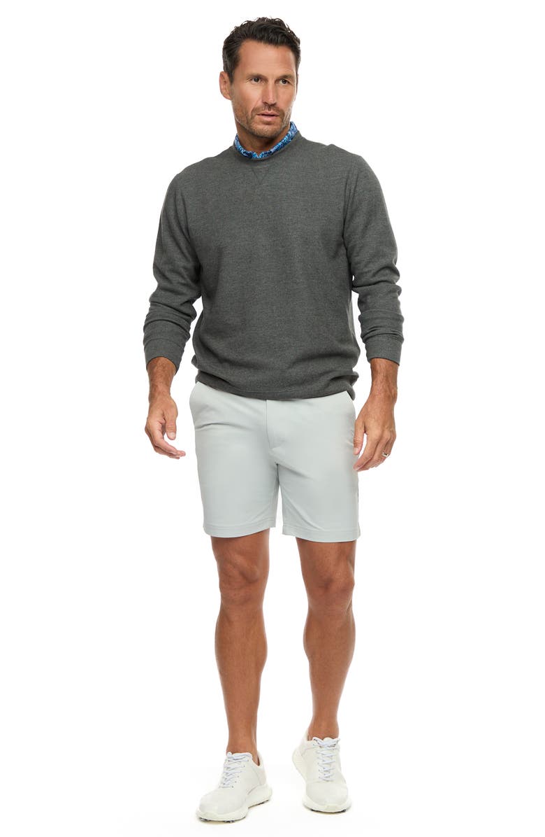 Robert Graham Colbourne Crewneck Performance Knit Pullover, Alternate, color, Charcoal