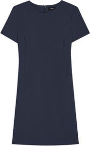 Theory Jatinn Wool Blend Short Sleeve Dress