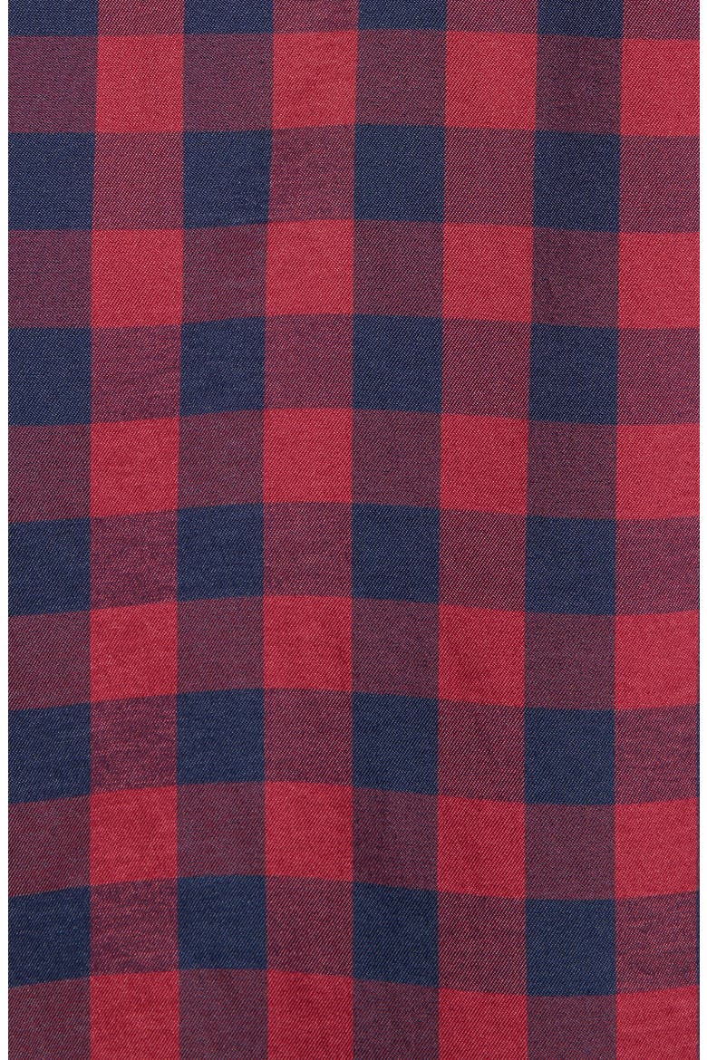 Go Anywhere Check Short Sleeve Button-Up Performance Shirt, Alternate, color, BIKING RED OVERSIZED GINGHAM