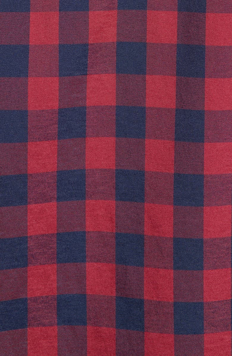  Tommy John Go Anywhere Check Short Sleeve Button-Up Performance Shirt, Alternate, color, 