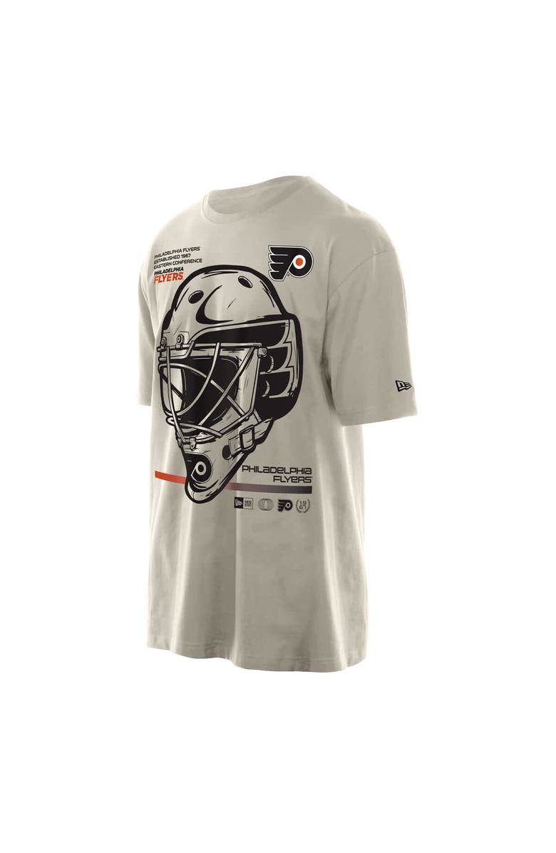 New Era Men's New Era Tan Philadelphia Flyers Goalie Mask T-Shirt, Alternate, color, Tan