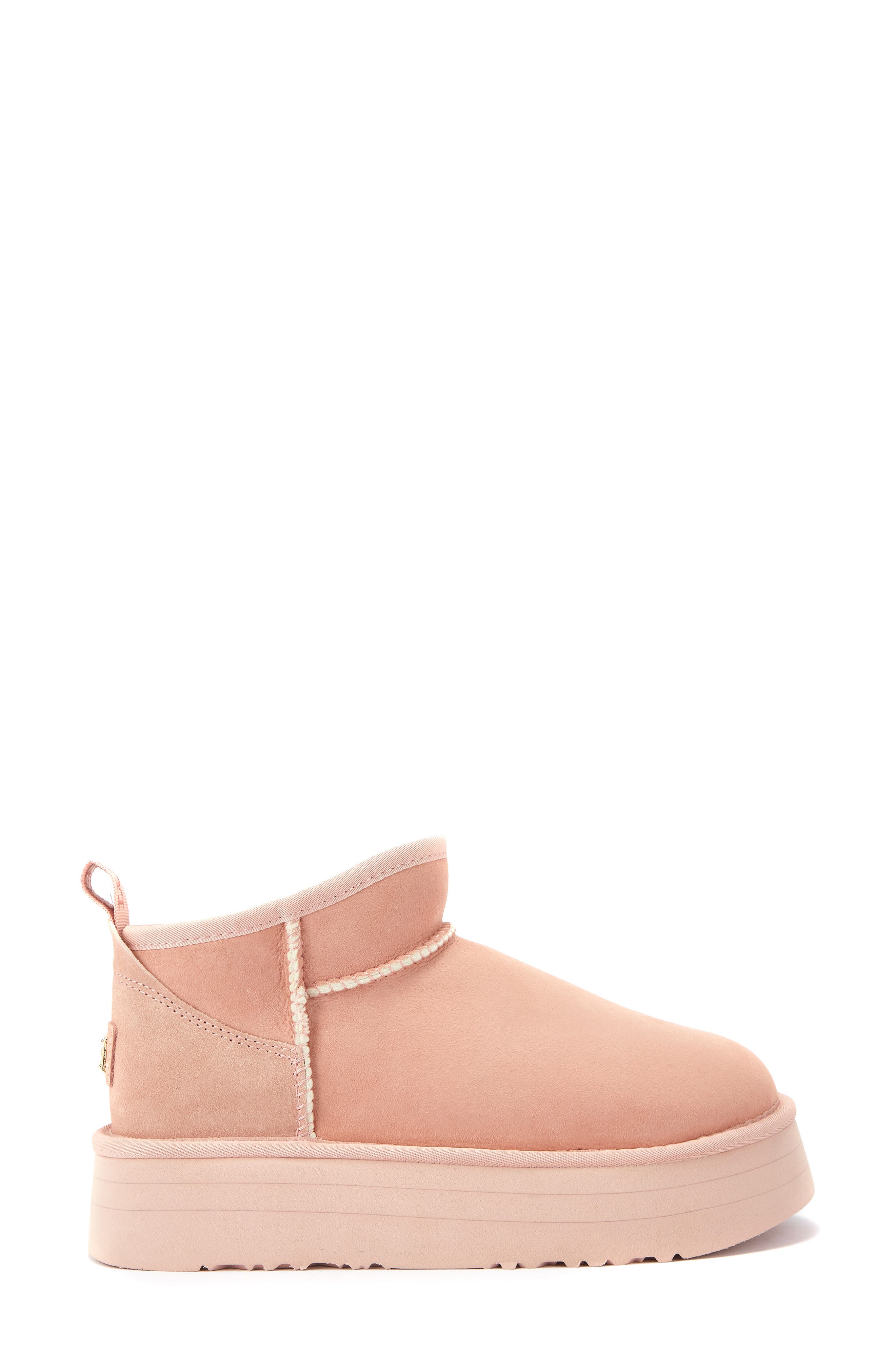 Australia Luxe Collective Cosy Genuine Shearling Platform Bootie, Alternate, color, Rose