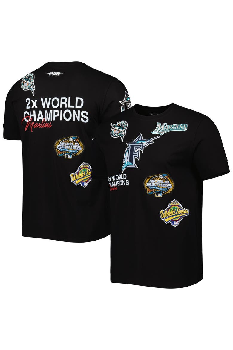 Men's Pro Standard Black Florida Marlins Championship T-Shirt, Main, color, Black
