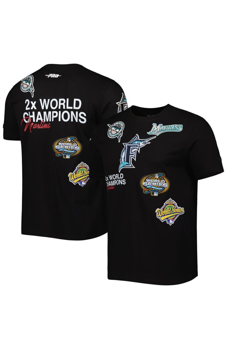 PRO STANDARD Men's Pro Standard Black Florida Marlins Championship T-Shirt, Main, color, 