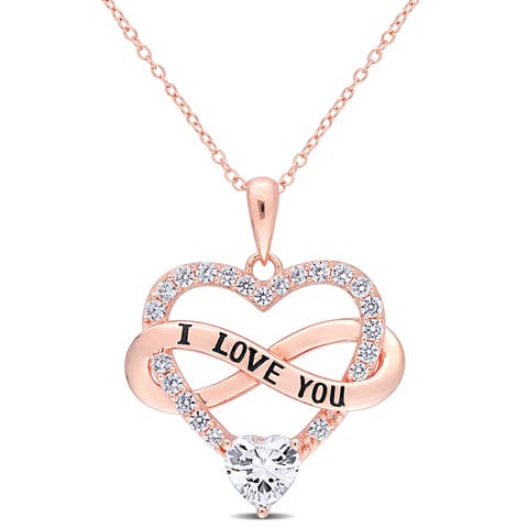 Cubic Zirconia Infinity Heart Necklace