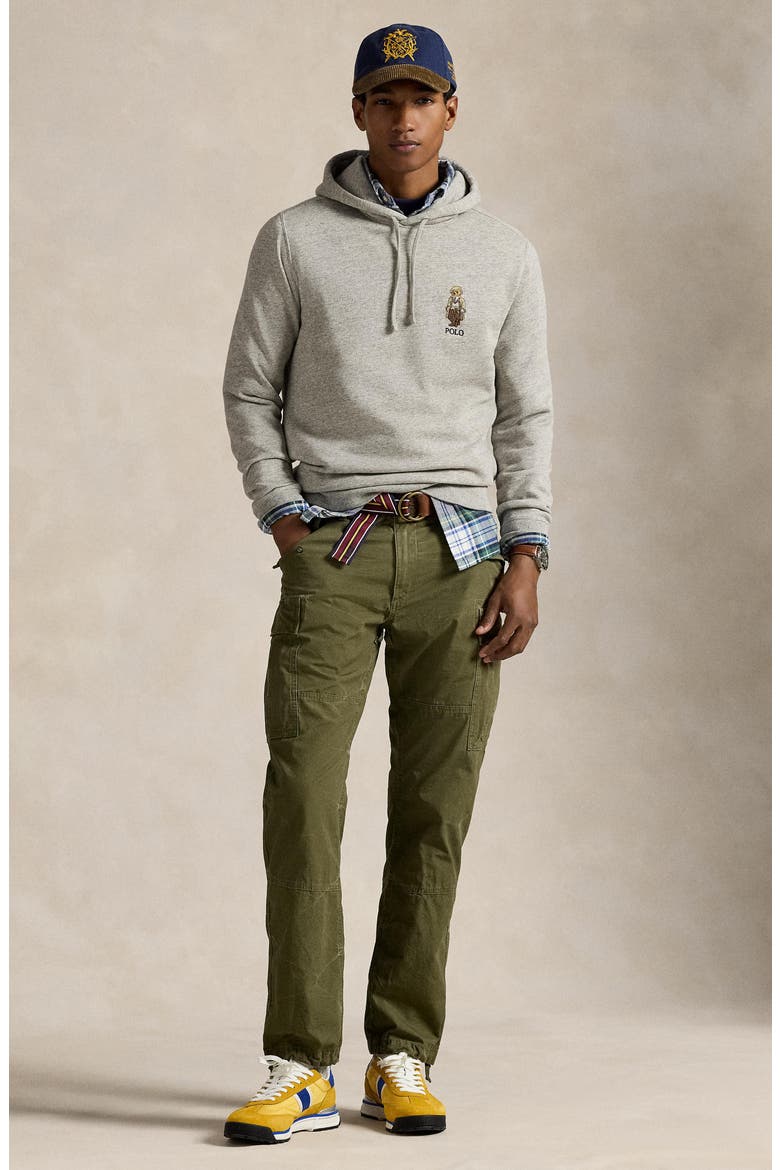 Polo Bear Hoodie, Alternate, color, LOFT HEATHER BEAR
