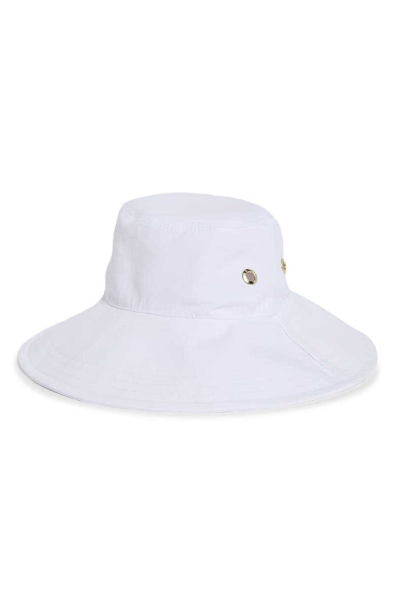 San Diego Hat x Trina Turk Wool Bucket Hat, Alternate, color, White