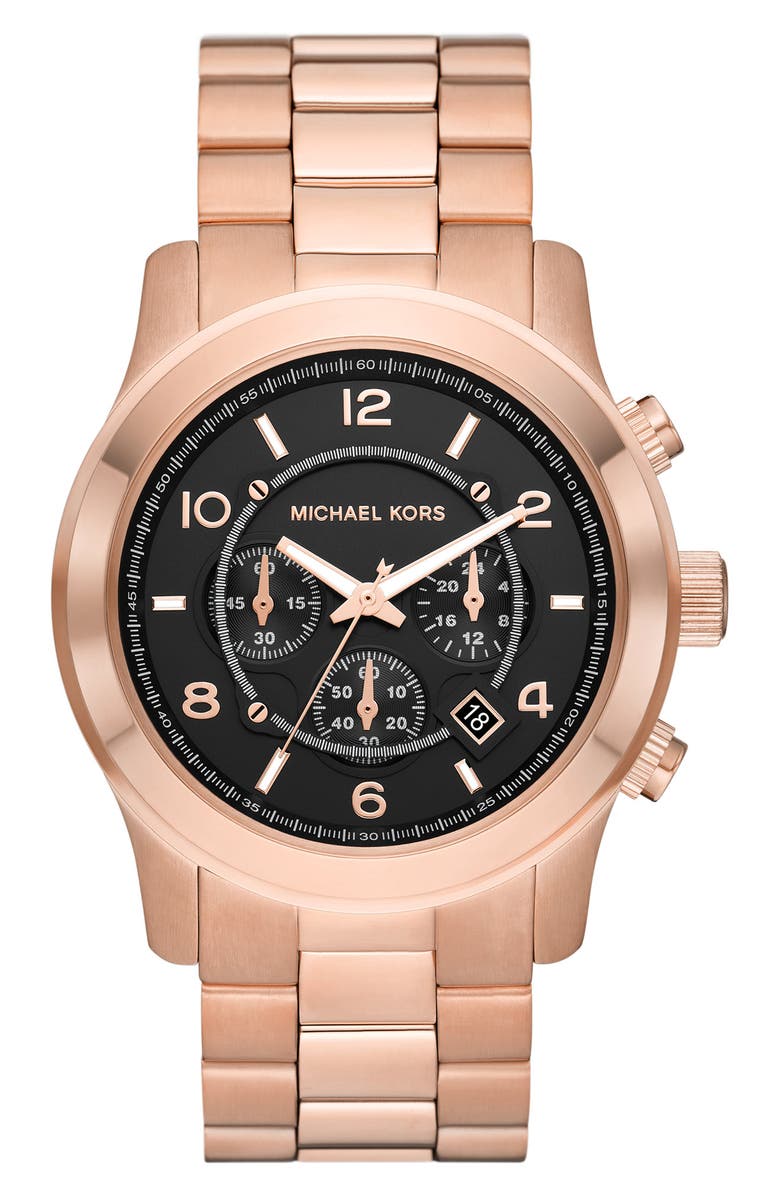 Michael Kors Runway Chronograph Bracelet Watch, 45mm, Main, color, 