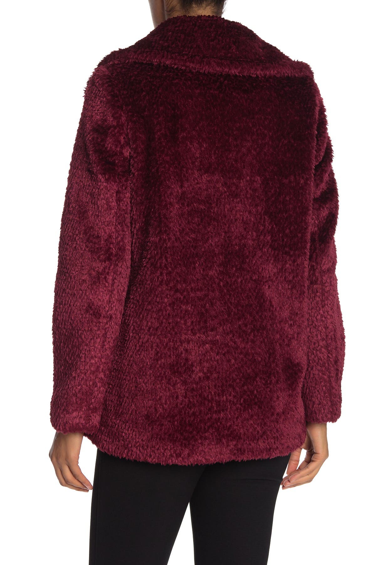 French Connection Faux Fur Notch Collar Coat (Women) | Nordstromrack