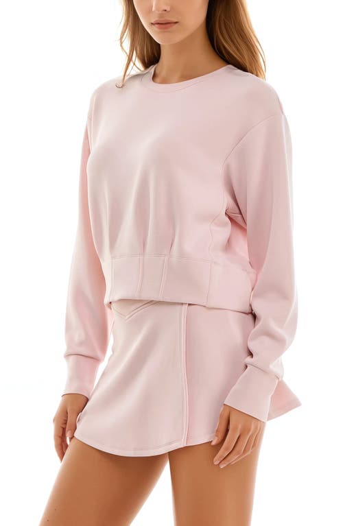 Urban Social Cloud Luxe Corset Sweatshirt In Pink
