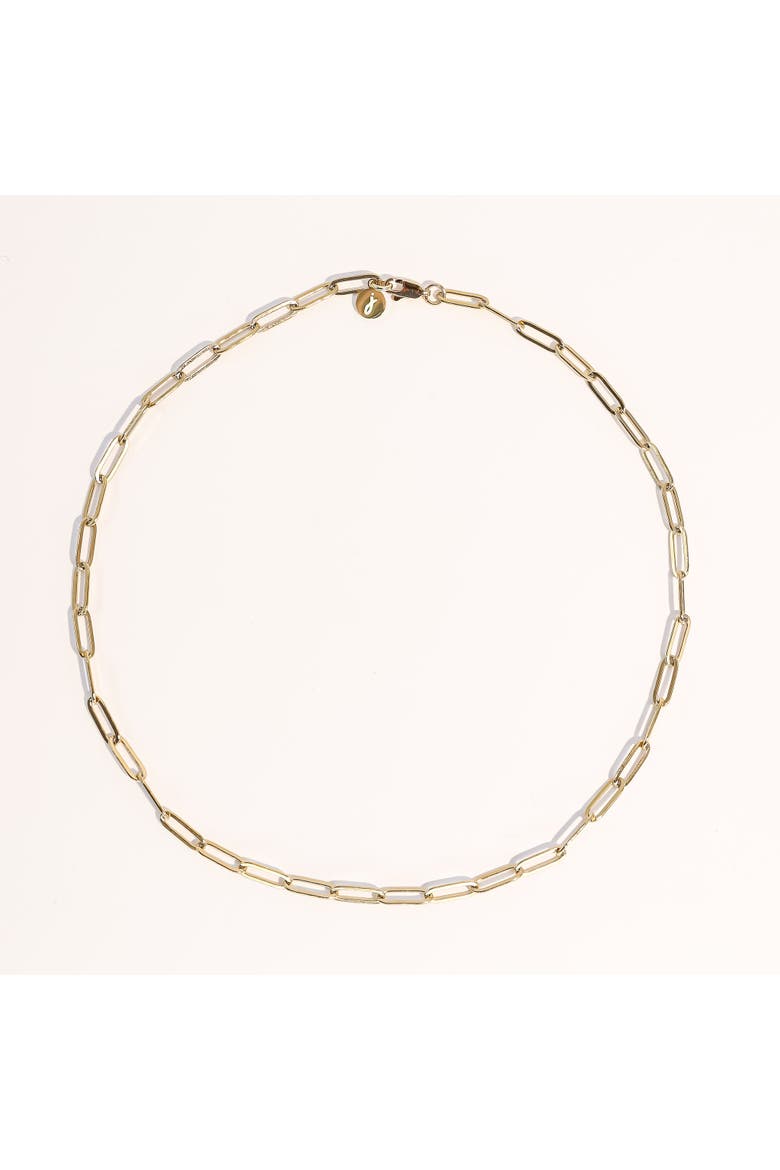 Gold Paperclip Chain Necklace, Main, color, Gold